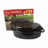 LK's Enamel Oval Casserole Large