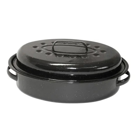LK's Enamel Oval Casserole Large